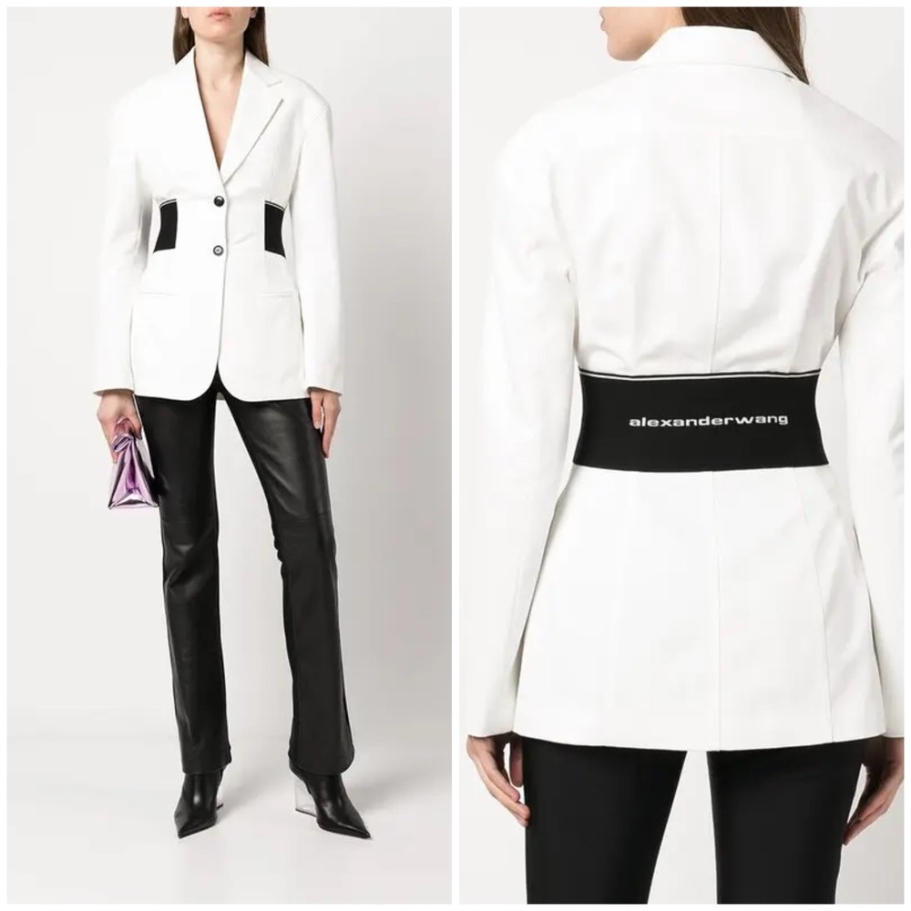 🤍 Alexander Wang Women's Logo Elastic Blazer